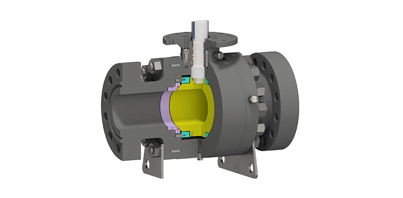 VAN BI DẠNG TAY QUAY TRUNNION (TRUNNION MOUNTED BALL VALVE SIDE ENTRY BOLTED BODY)